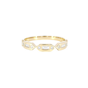 Stackable 14K Yellow Gold Diamond Ring