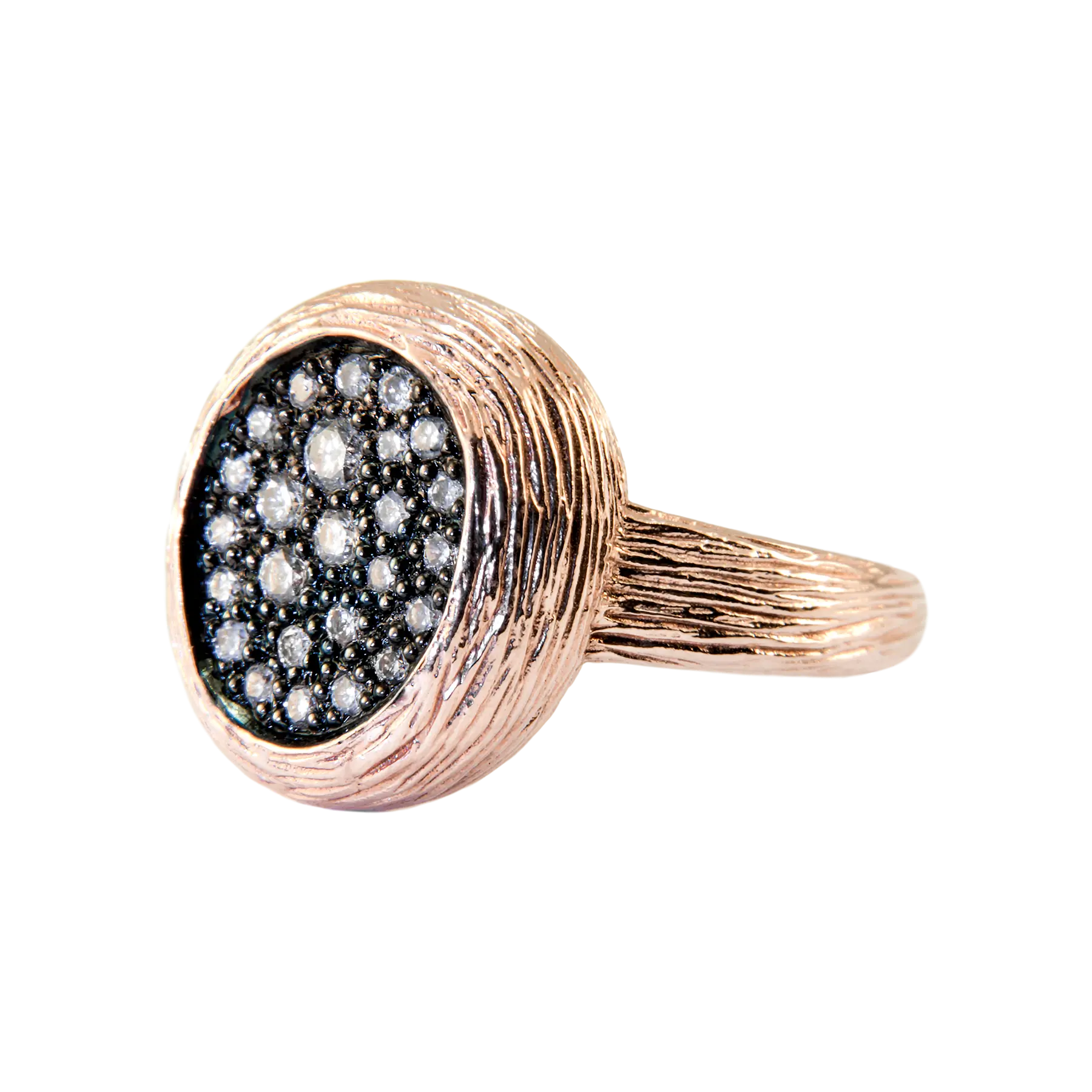 14K Rose Gold & Diamond Bird Nest Ring