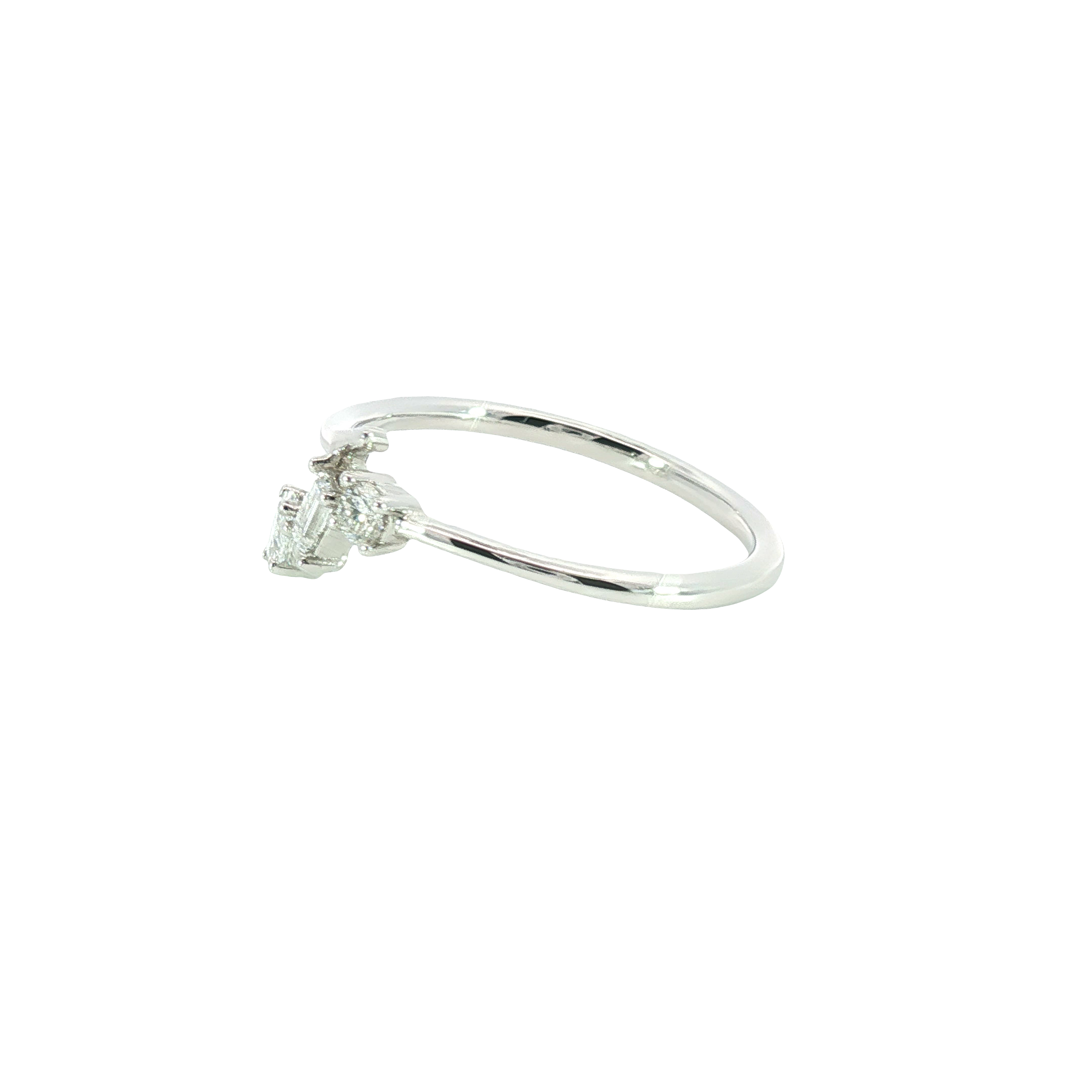 14K White Gold Multi-Diamond Ring