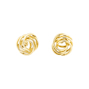 14K Yellow Gold Love Knot Earrings