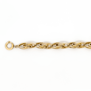 14K Yellow Gold Fancy Triple Link Bracelet