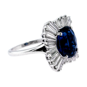 Platinum Sapphire & Diamond Ring