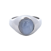 14K White Gold Star Sapphire Ring