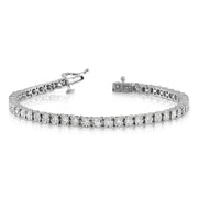 14K White Gold Lab Grown Diamond Illusion Setting Bracelet