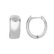 Sterling Silver 18x10mm Huggie Hoop Earrings