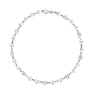 Sterling Silver Heart Chain Anklet