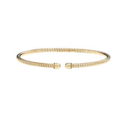 14K Yellow Gold 3mm Tubogas Bangle Bracelet