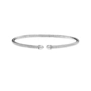 14K White Gold 3mm Tubogas Bangle Bracelet