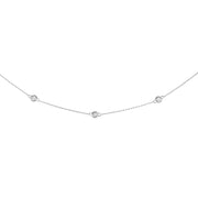 14K White Gold .25 Carat Diamonds by the Yard Necklace