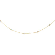 14K Yellow Gold .25 Carat Diamonds by the Yard Necklace