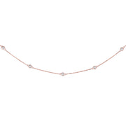 14K Rose Gold .25 Carat Diamonds by the Yard Necklace