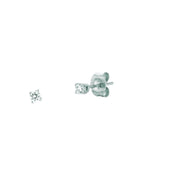 14K White Gold .10 Carat I-J/I1 Round Diamond Stud Earrings