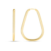 14K Yellow Gold Endless Pear Hoop Earrings