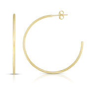 14K Yellow Gold 1.5x40mm Polished C Hoop Earrings