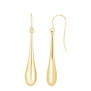 14K Yellow Gold Graduated Tear Drop Earrings