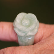 Jade Color Rose Ring