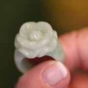 Jade Color Rose Ring