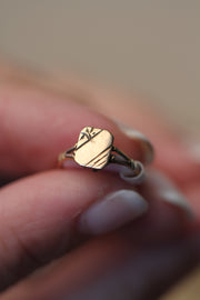 Engravable 14K Yellow Gold Baby Ring