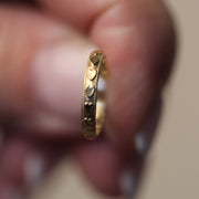 14K Yellow Gold Baby Ring with Heart Design