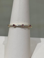 Stackable Ruby and Diamond Ring