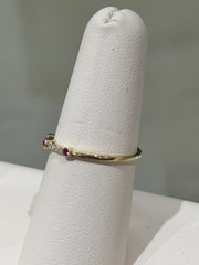 Stackable Ruby and Diamond Ring