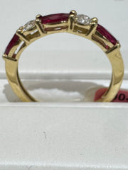 Stackable Ruby and Diamond Ring