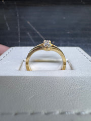 Stackable 14K Yellow Gold Diamond Ring Set