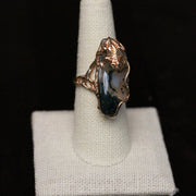 14K Yellow Gold Moss Agate Ring