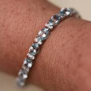 Aqua and Diamond Bracelet