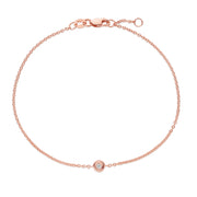 14K Rose Gold Solo Diamond Bracelet