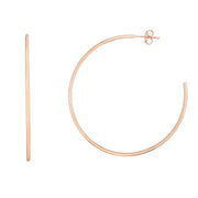 14K Rose Gold 1.5x50mm Polished C Hoop Earrings