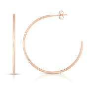 14K Rose Gold 1.5x40mm Polished C Hoop Earrings