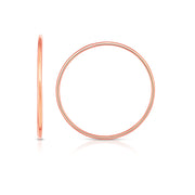 14K Rose Gold 1.2x30mm Endless Hoop Earrings