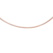 14K Rose Gold 3mm Classic Omega Necklace