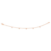 14K Rose Gold .15 Carat Diamonds by the Yard Bracelet