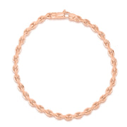 14K Rose Gold Fancy Cable Link Bracelet