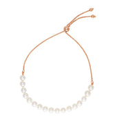 14K Rose Gold Pearl Strand Friendship Bracelet