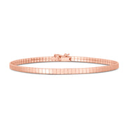 14K Rose Gold Brick Omega Bracelet