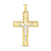 14K Two-Tone Gold Cross Pendant