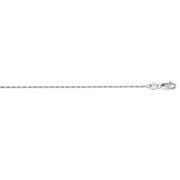 14K White Gold 1mm Lumina Chain Necklace