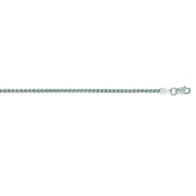 14K White Gold 2.1mm Round Wheat Chain Necklace