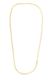 14K Yellow Gold 1.5mm Beveled Herringbone Chain Necklace