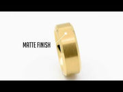 8MM Gold IP Plated Stainless Steel Satin Band Ring