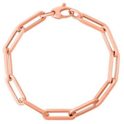 14K Rose Gold 6.1mm Paperclip Chain Bracelet