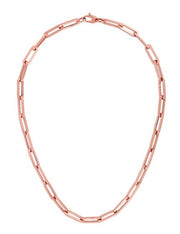 14K Rose Gold 6.1mm Paperclip Chain Necklace