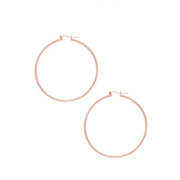 14K Rose Gold 2x55mm Hoop Earrings