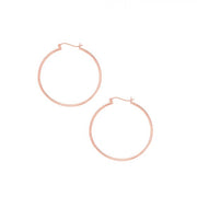 14K Rose Gold 2x45mm Hoop Earrings