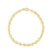 14K Yellow Gold Pebble Bead Necklace