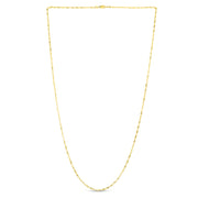 10K Yellow Gold 1.8mm Singapore Chain Necklace