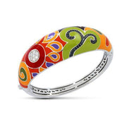 Sterling Silver Paisley Bangle